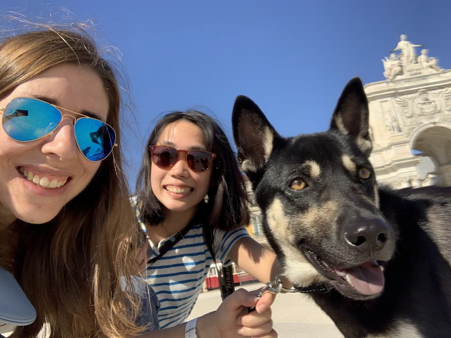 Claudia and Ant with Dante the dog