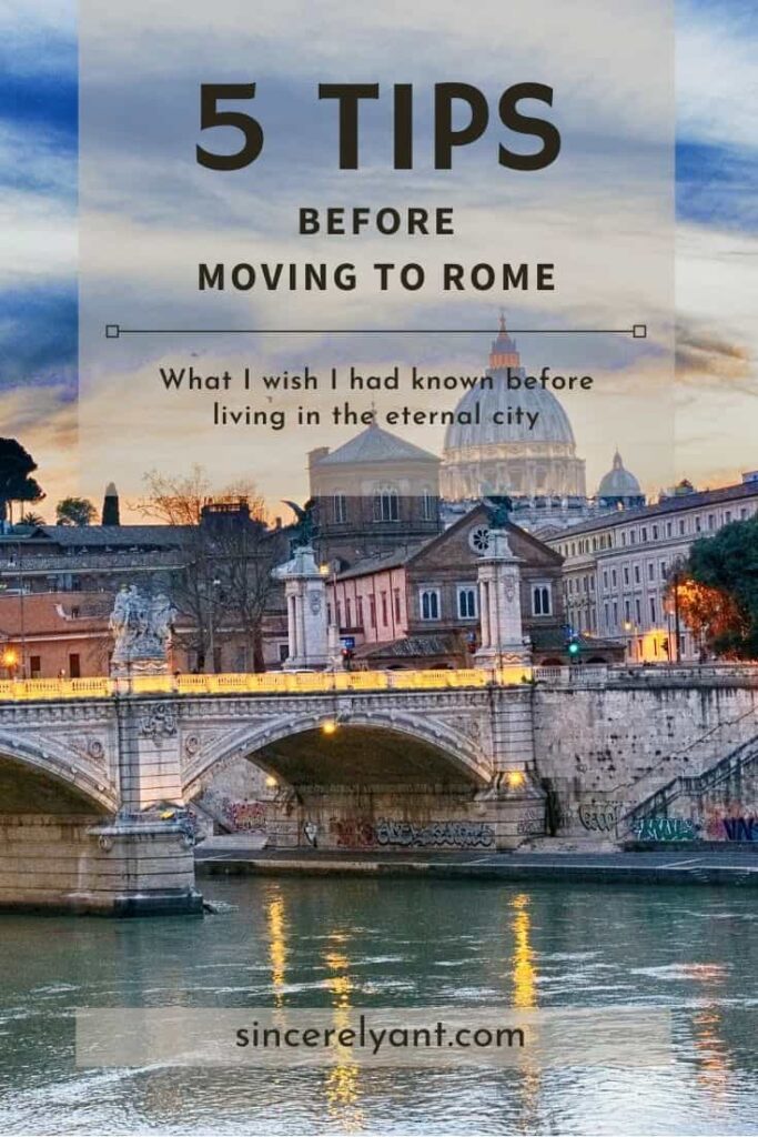 Tips moving to Rome