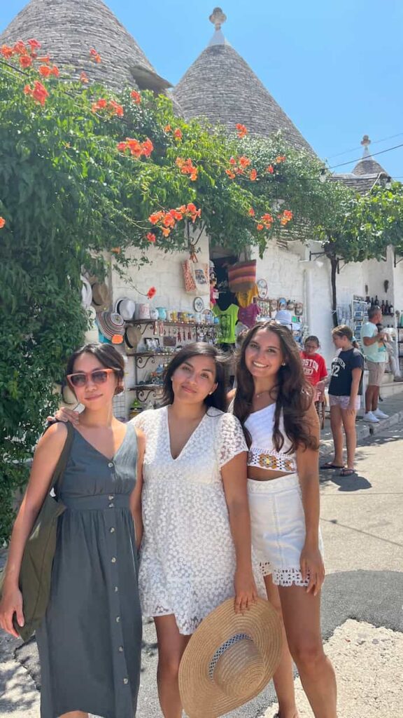 Fio, Sara and I in Alberobello