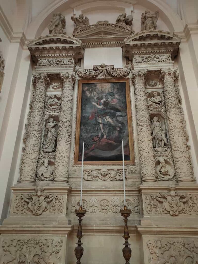 Baroque painting inside the cathedral, Lecce