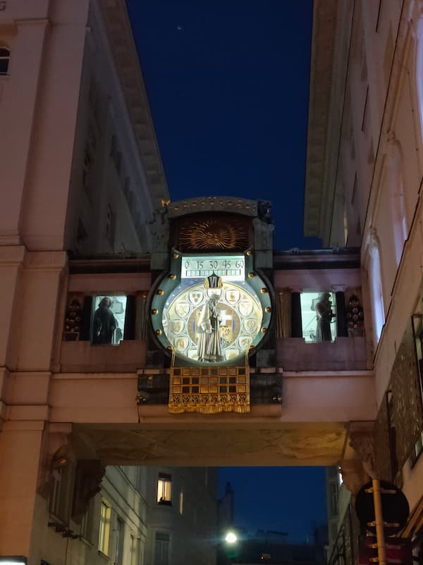 Anker clock, one of Vienna's landmark