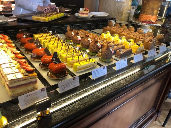 Cake selections at Cafe Central