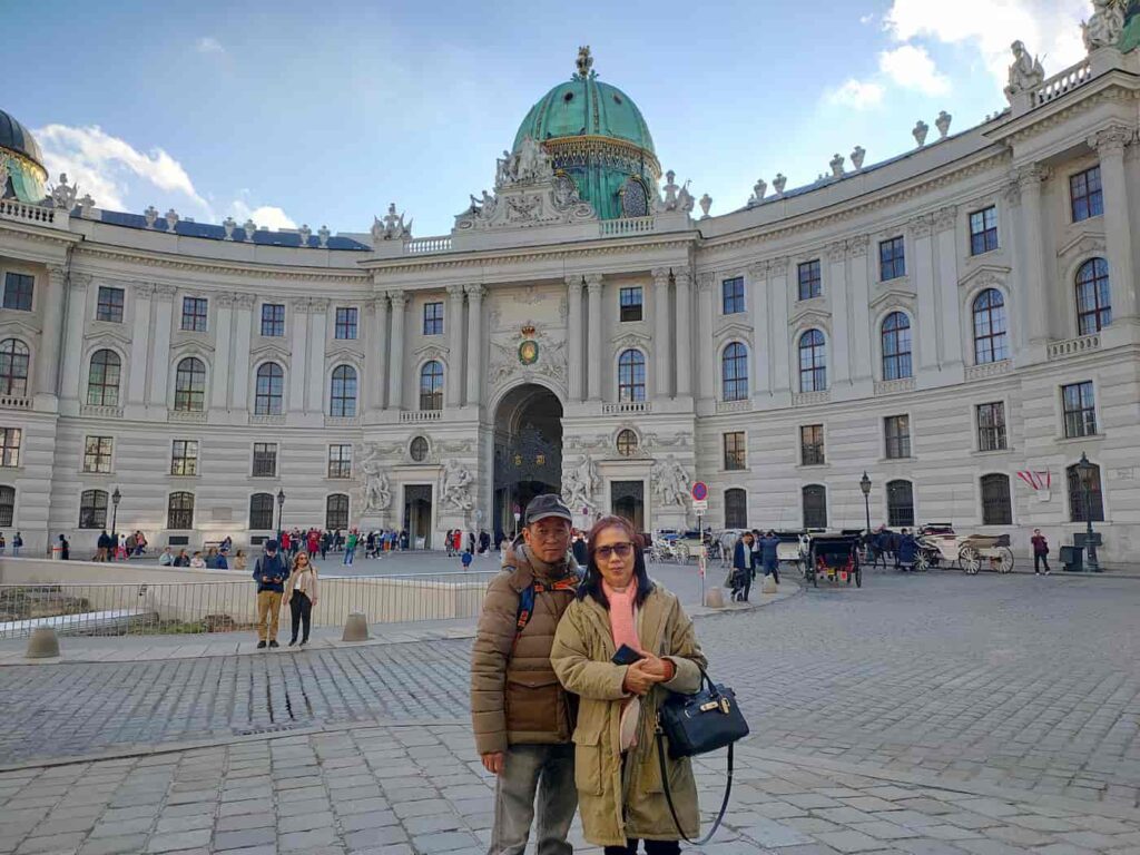 In front of Hofburg Palace, Vienna